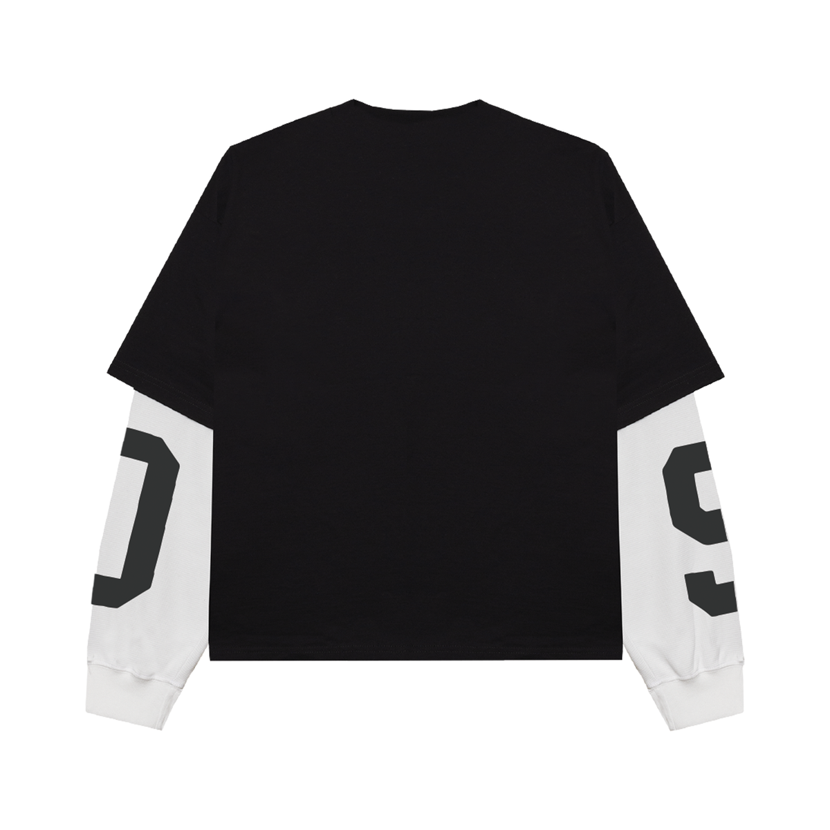 YAGI x Dame Dolla Crop Thermal Long Sleeve 'Black/White'