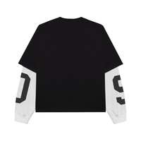 YAGI x Dame Dolla Crop Thermal Long Sleeve 'Black/White'