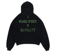 DAME D.O.L.L.A. H & H DISTRESSED PRINT HOODIE