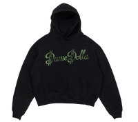 DAME D.O.L.L.A. H & H DISTRESSED PRINT HOODIE